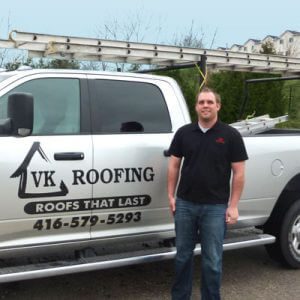Professional roofing contractor Anthony Van Kooten